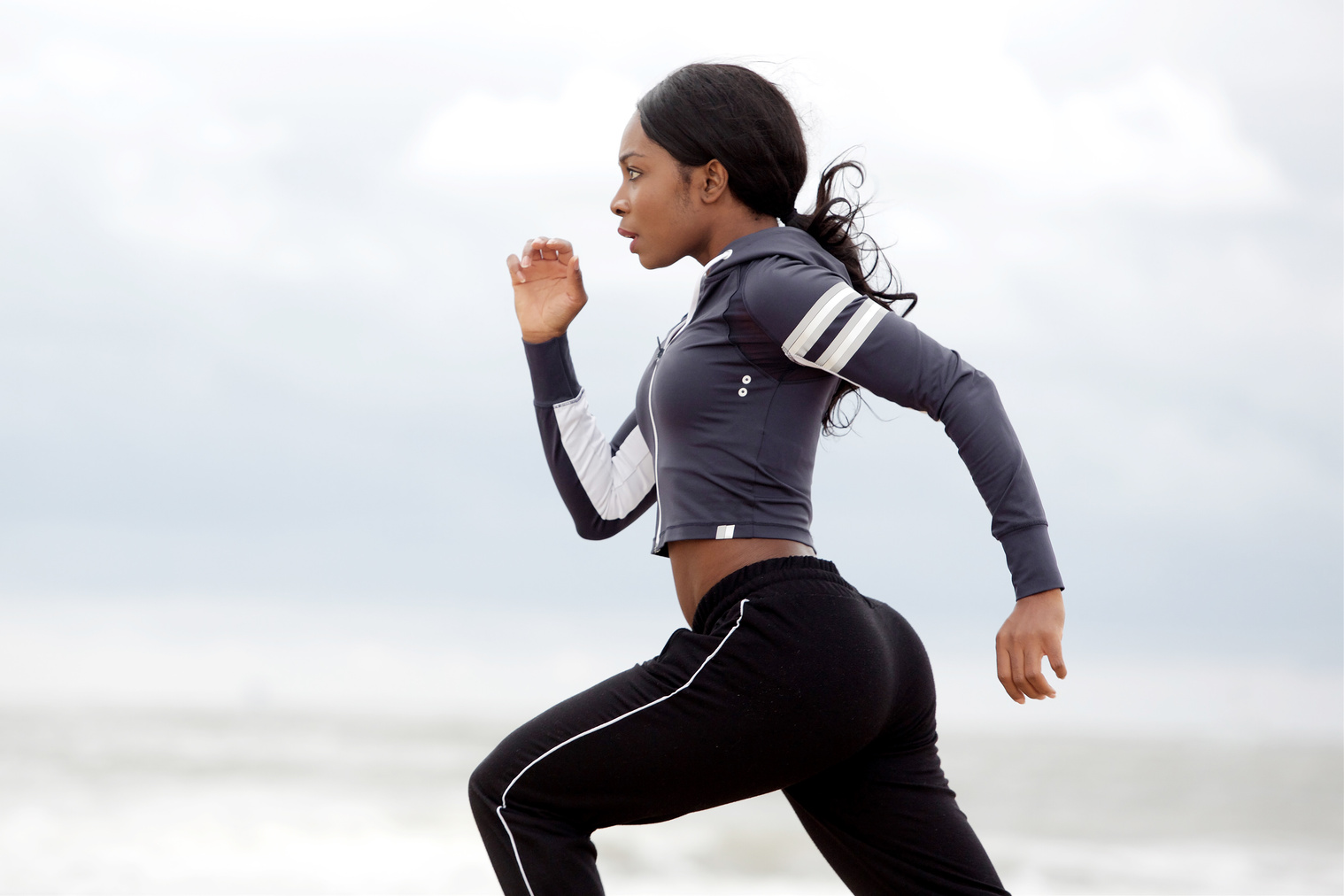 Woman Running Outdoors